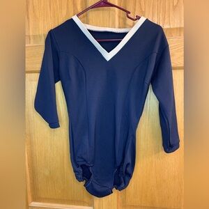 Vintage 1PC Nautical 1960s Navy & White Trim Swimsuit Kato Supplies Mankato Minn